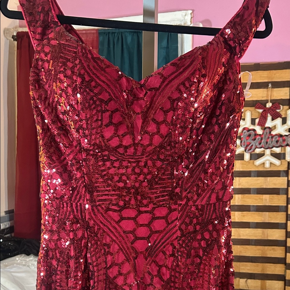 Stunning Red Sequin Dress